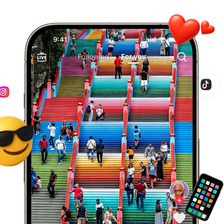 Social media content showcase