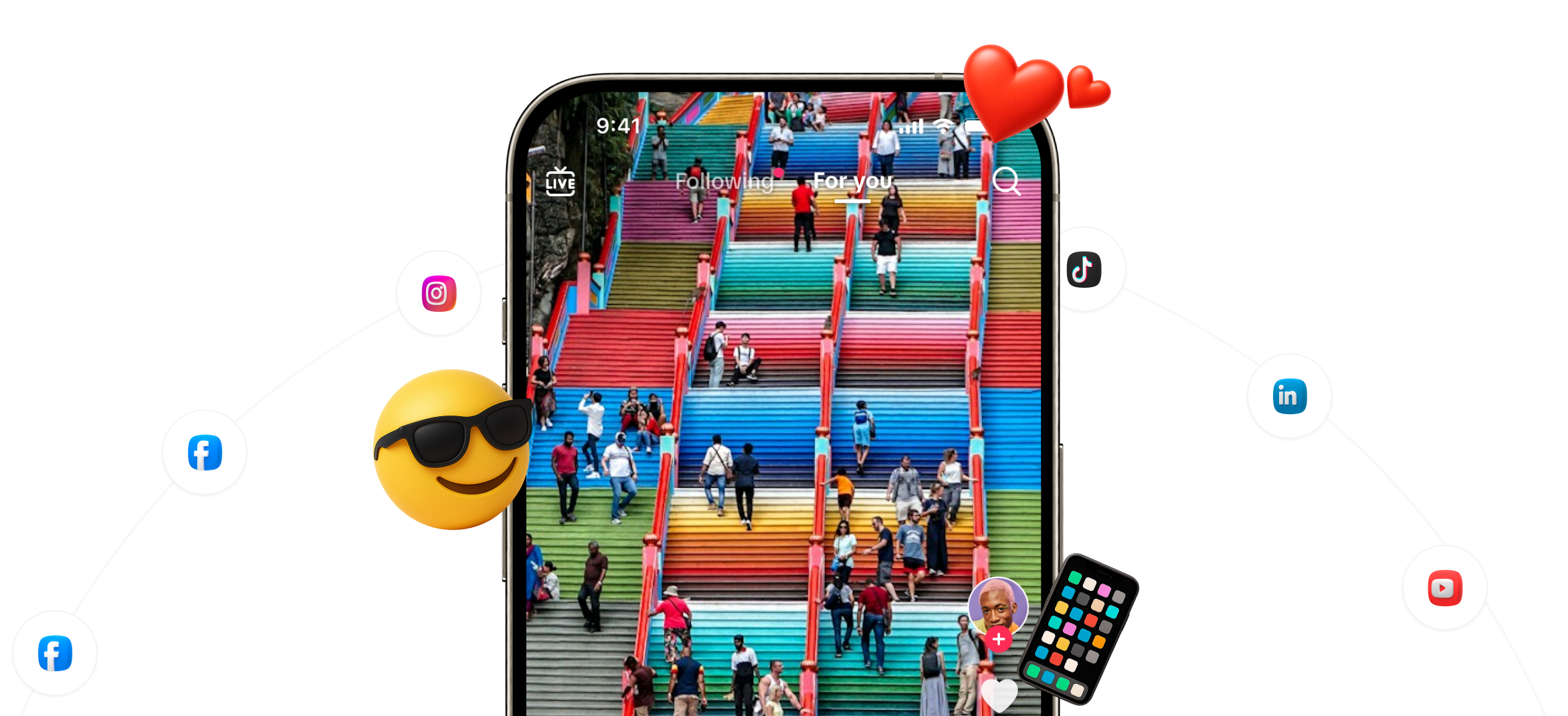 Social media content showcase